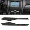 2 st Äkta Kolfiber Mittkonsolpanel Dekorlist Passar för Ford Explorer 2013 2018