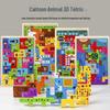 Tetris Animal Blocks 3D Wooden Puzzle - Cognitive Thinking Training Toy