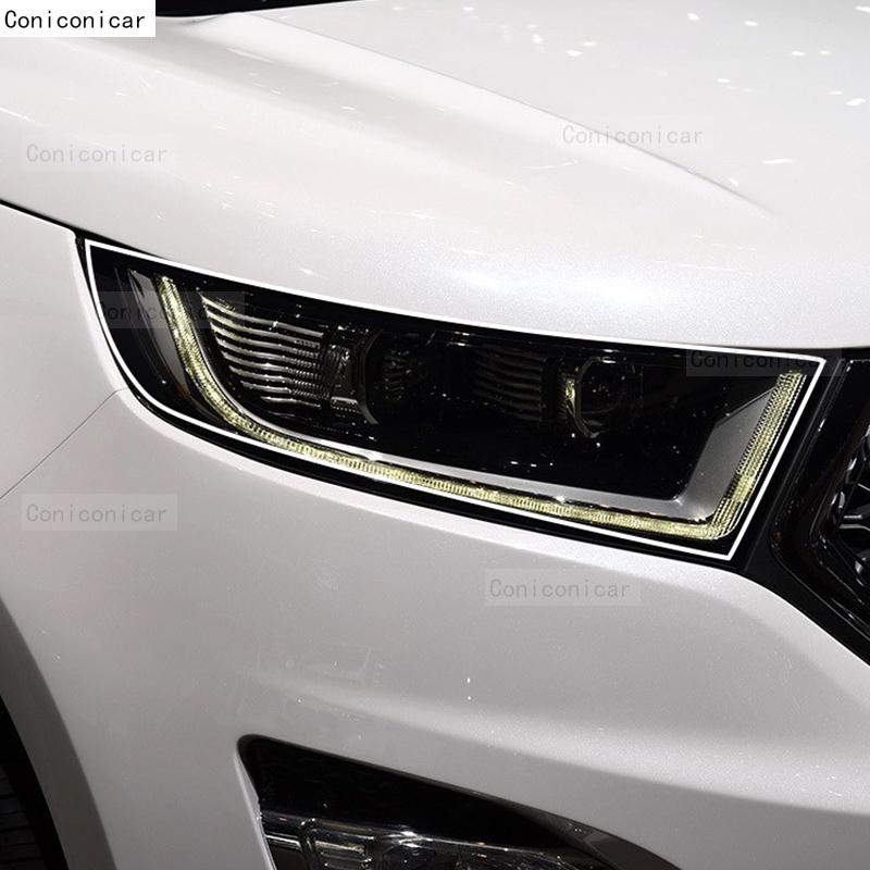 For FORD EDGE 2015-2019 Car Headlight Transparent TPU Protective Cover Film Front Light Tint Change Color Sticker