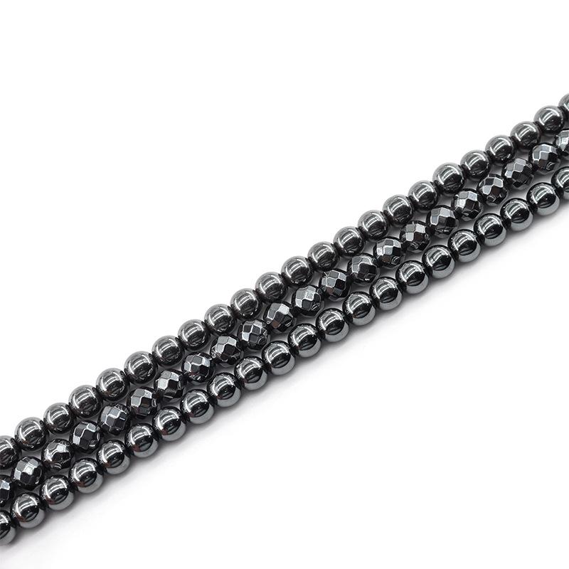 Faceted Black and Red Hematite Beads for DIY Jewelry Making