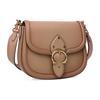 New COACH Beat Tanned Leather Saddle Bag, Shoulder Bag, Crossbody Bag Medium Women's Taupe C3738-B4TP