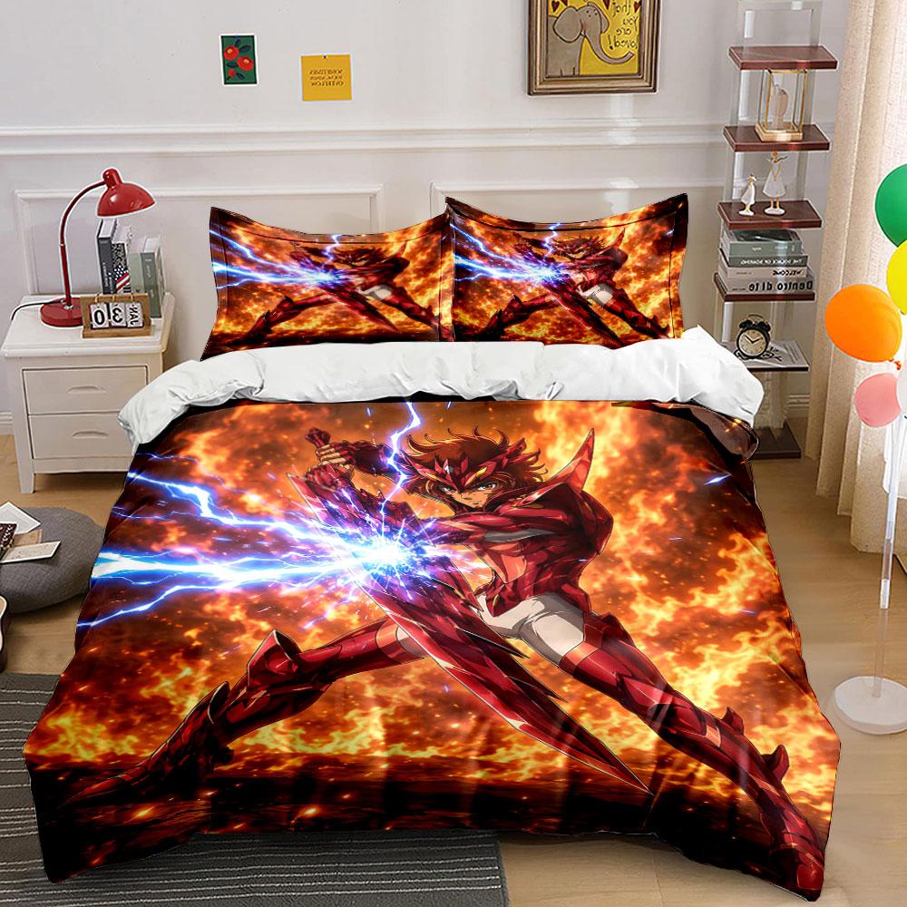 Fiery Warrior with Lightning. Bedding Sets Duvet Cover Sets Duvet Covers Pillowcases(1 * Duvet Cover 2 * Pillowcases Without Duvet Insert)
