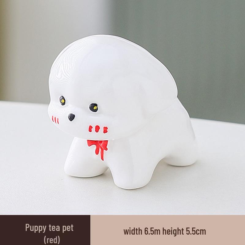 Ceramic Puppy Tea Pet Ornament - Creative Handicraft