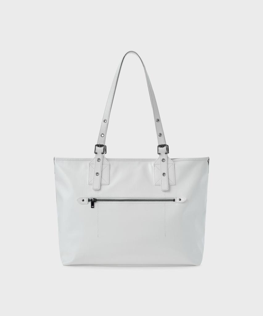 Sunlit Glossy Buckle Bag (White)