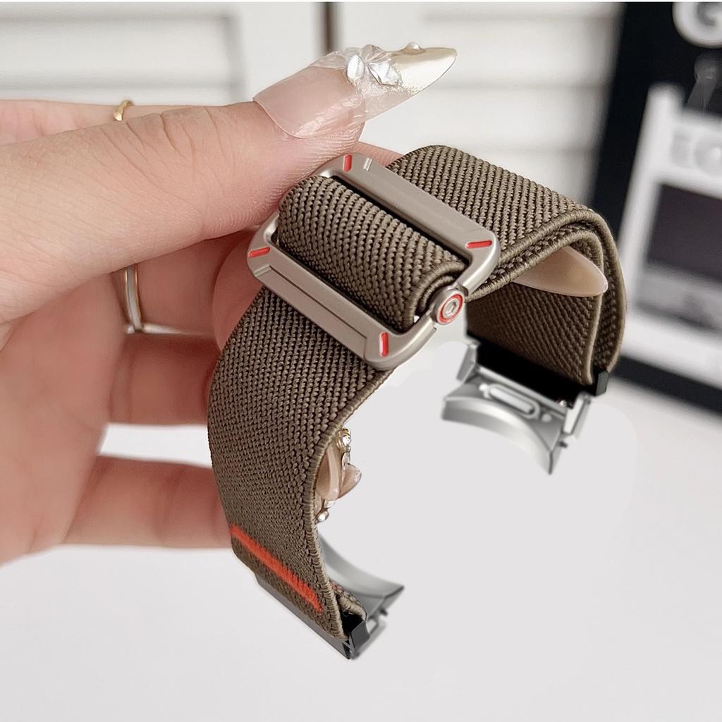 Nylon Loop Strap Dor Samsung Galaxy Watch 7/6/5/4 Breathable Sport Band For Galaxy 6/4 Classic 5 Pro Smartwatch Bracelet