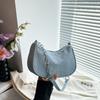 Premium Bag Women's New Trendy Denim Chain Armpit Bag Fashionable Retro Shoulder Dumpling Bag