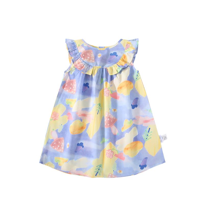 Classic Teddy Girls  Floral Pastoral Summer Dress 110