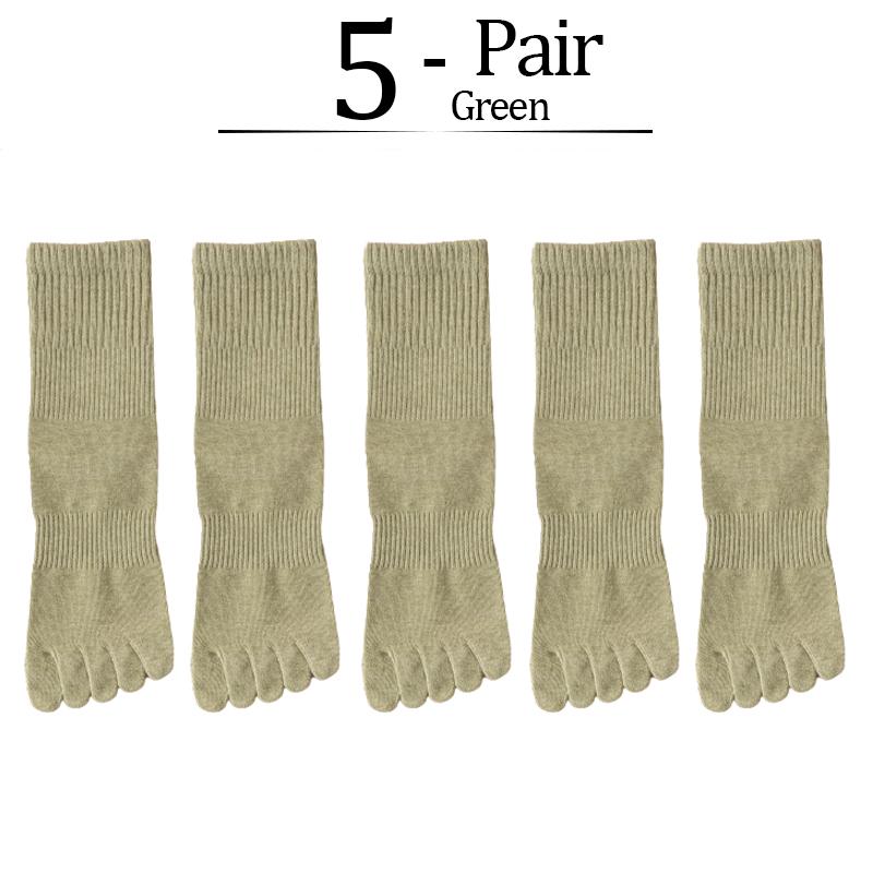 5 Paar/Los Damen Fünf-Zehen-Socken 100% Baumwolle Einfarbig Damen Zehensocken Sport Frühling Herbst Harajuku Zehensocken