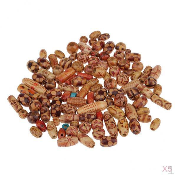 

Pack of 500 Printed Beads Macroporous Loose DIY Jewelry Accessories