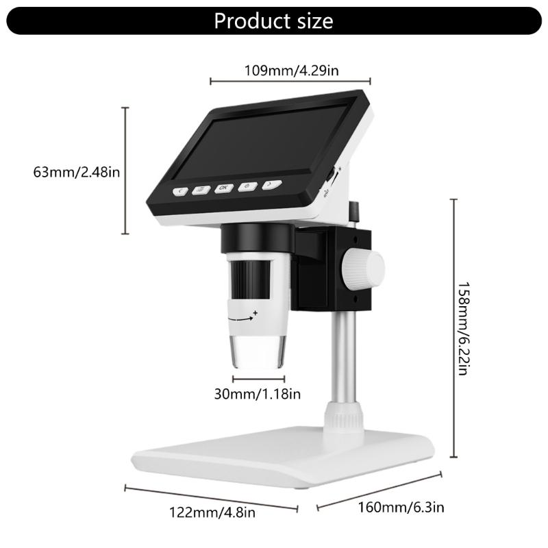  Digital Microscope 1080P Display For Electronics Stamps Collectings Observation