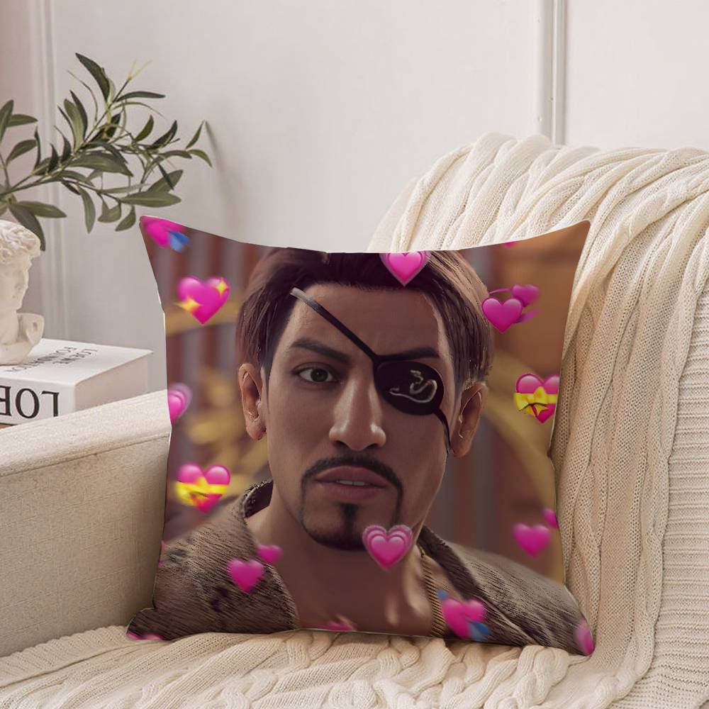 Love G-Goro Majima Y-Yakuza Pillow Case Home Decor Throw For Sofa Bed Car Room Decor Gift Idea 12x12Inch