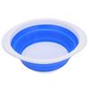 Folding Basin Portable Multifunctional Plastic Rubber Vegetable Washing Bucket for Travel30x26x10cm