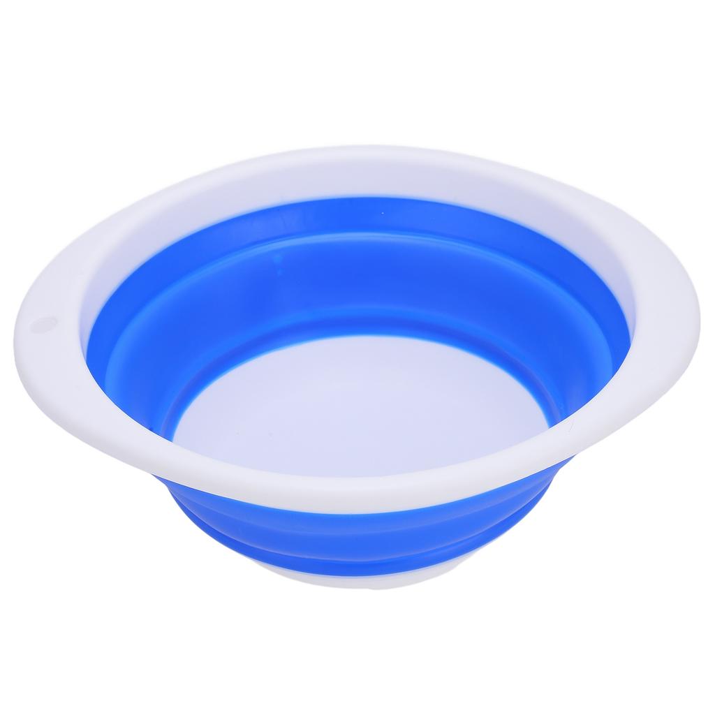 Folding Basin Portable Multifunctional Plastic Rubber Vegetable Washing Bucket for Travel30x26x10cm