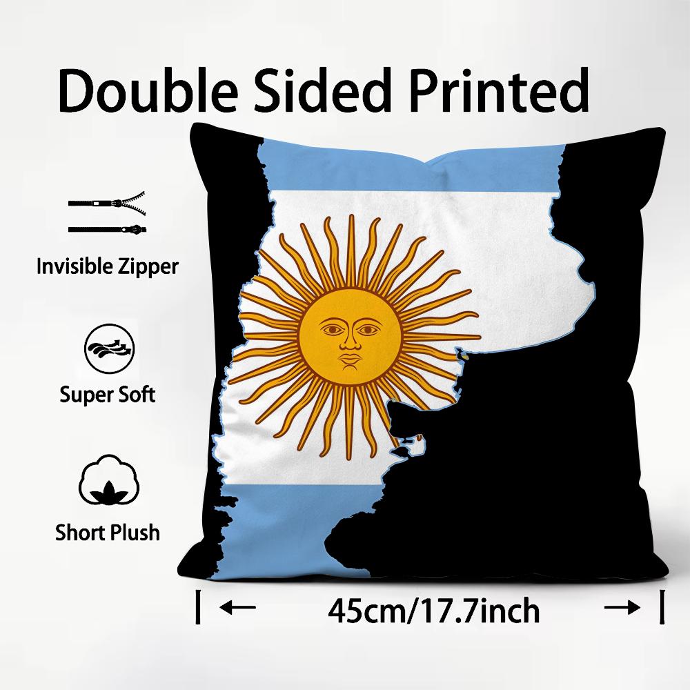 

Uruguay Flag Hot Cushion Cover Plush Fabric Soft DoubleSided Printed Sofa Warm Winter Home Child Gift Pillow Case 30x30cm