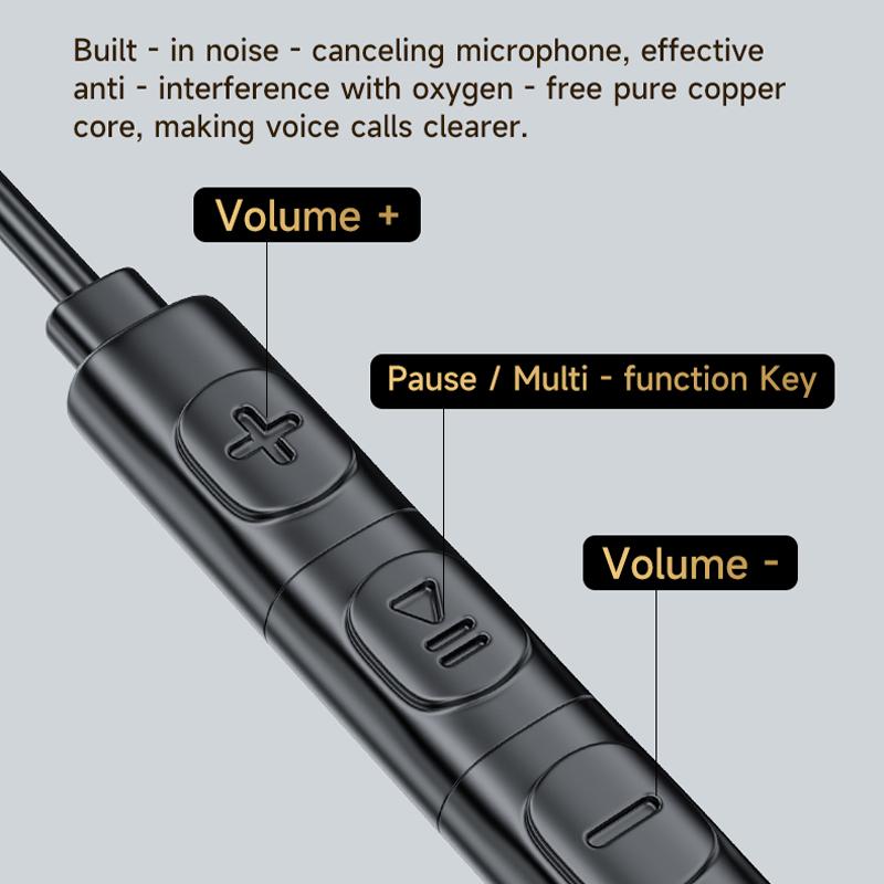 NUEVO Auriculares con Control por Cable Tipo Clip-on Tipo C y 3.5mm Auriculares Inalámbricos con Sonido Envolvente 9D Auriculares Deportivos Auriculares ENC con Micrófono HD Para Samsung