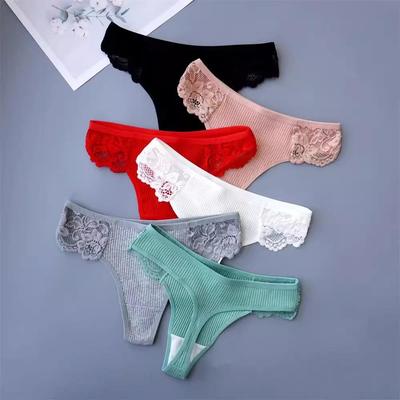 Tangas de cintura baja sin costuras de estilo europeo-americano para mujer: Braguitas de algodón puro, sexys, deportivas y de yoga