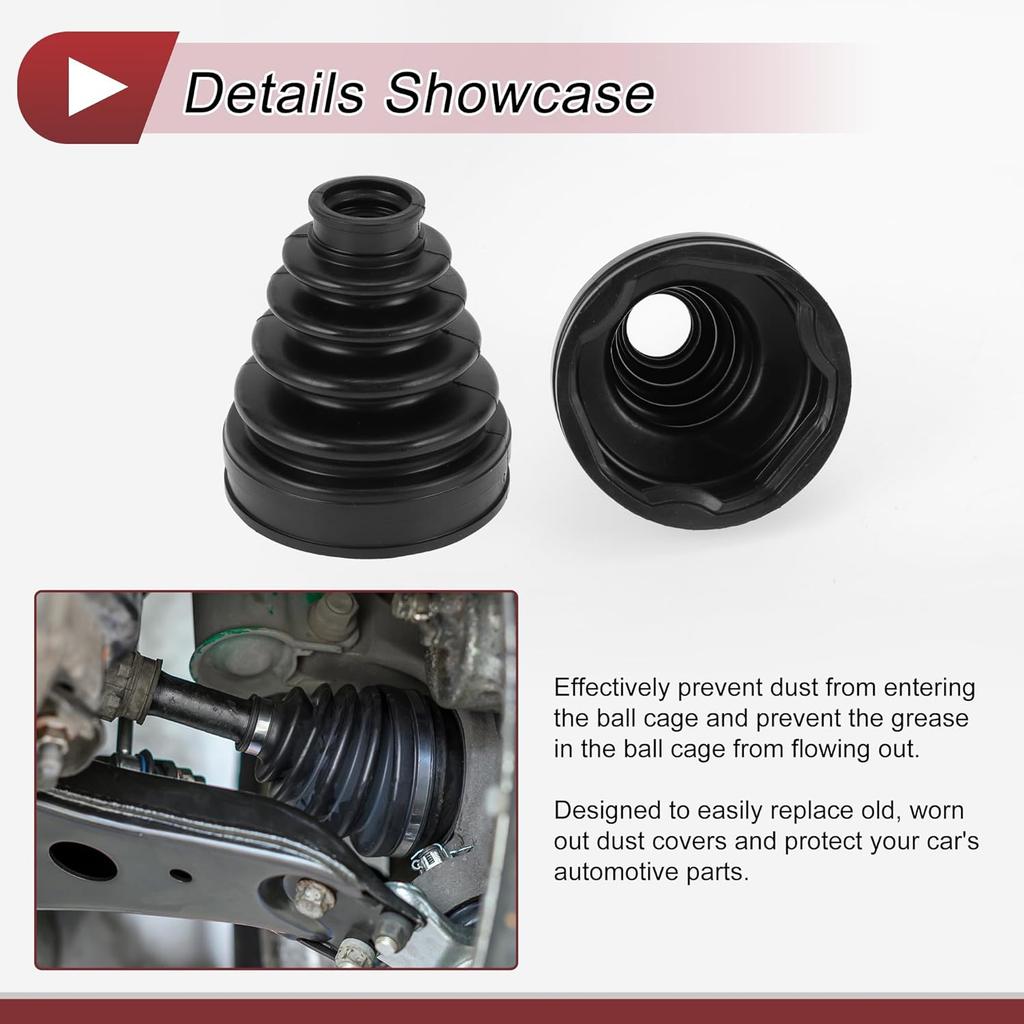 Kit Manșon Articulație Planetară pentru Toyota Camry 2007-2011 pentru Toyota Highlander 2001-2009 Manșon Articulație Planetară Constantă Interioară Cu Coliere Nr.443842180 Cauciuc Negru