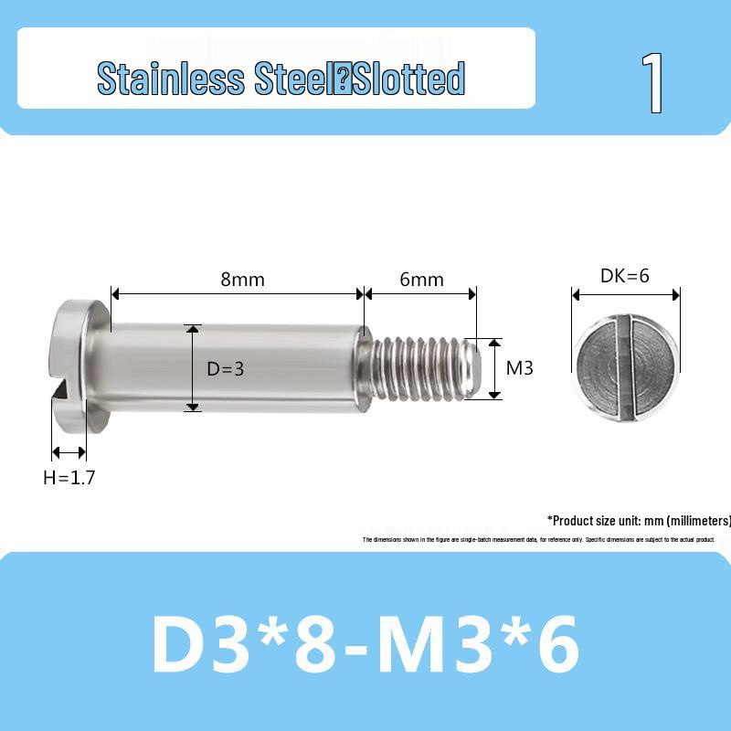M3M4 Stainless Steel Slotted Set Screw & Half-Threaded Rod
