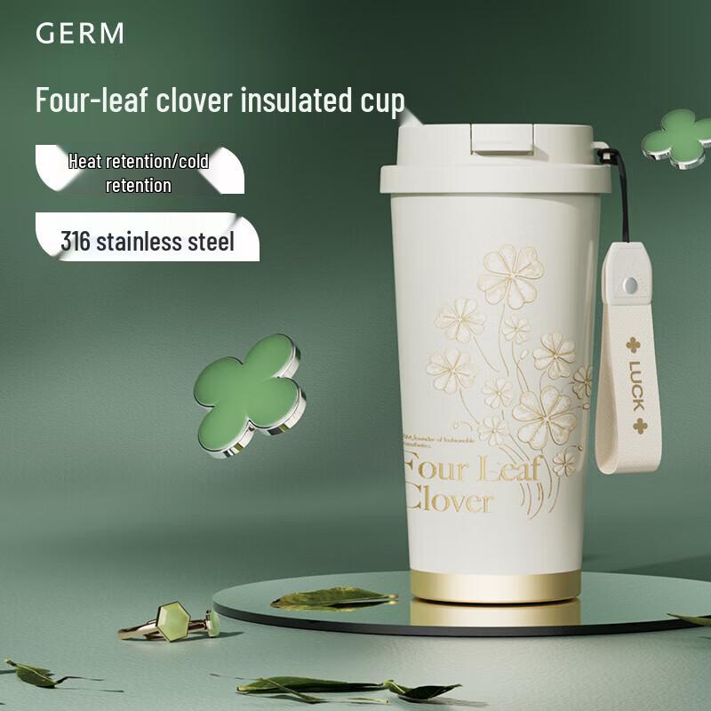 Gemi Four-Leaf Clover 316 Stainless Steel Dual-Drink Thermos