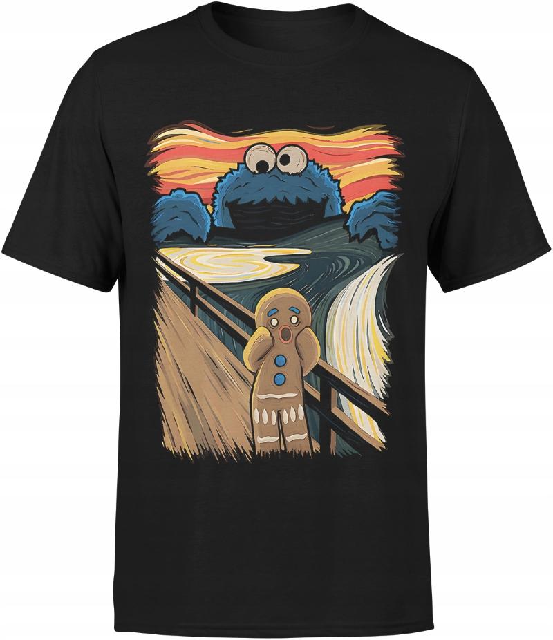 Sesame Street Womens Sesame Street MEN S T-SHIRT COOKIE SCREAM COOKIE MONSTER GINGERBREAD WITH PRINT S разноцветный