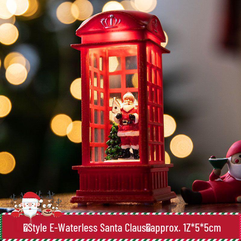 Vintage Light-Up Santa Claus Train Christmas Ornaments for Toddlers