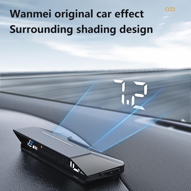 Dual Screen Car Speedometer Digital Hud Odb Driving Speedometer Windshield Projector Voltage Head Up Display For Truck Vehicles