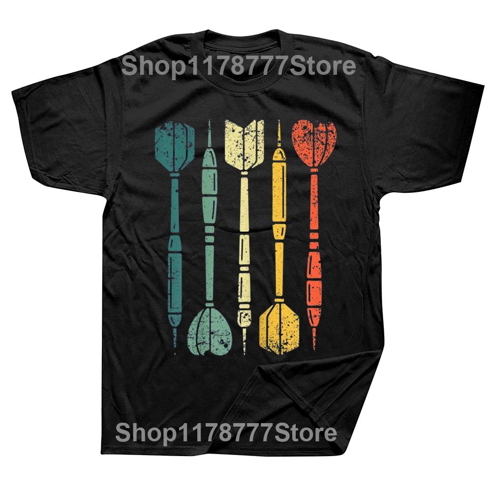Funny Cool Dartboard Vintage Dart Player Sports T Shirts Graphic Cotton Streetwear Short Sleeve Birthday Gifts Summer T-shirt