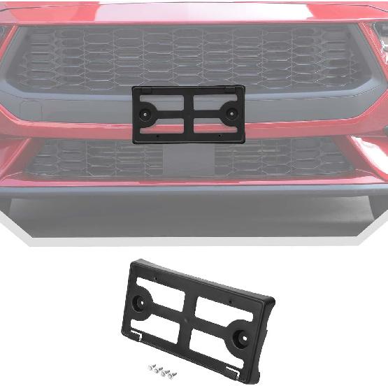JeCar License Plate Bracket Frame for 2024+ Ford Mustang Front License Plate Holder Replacement