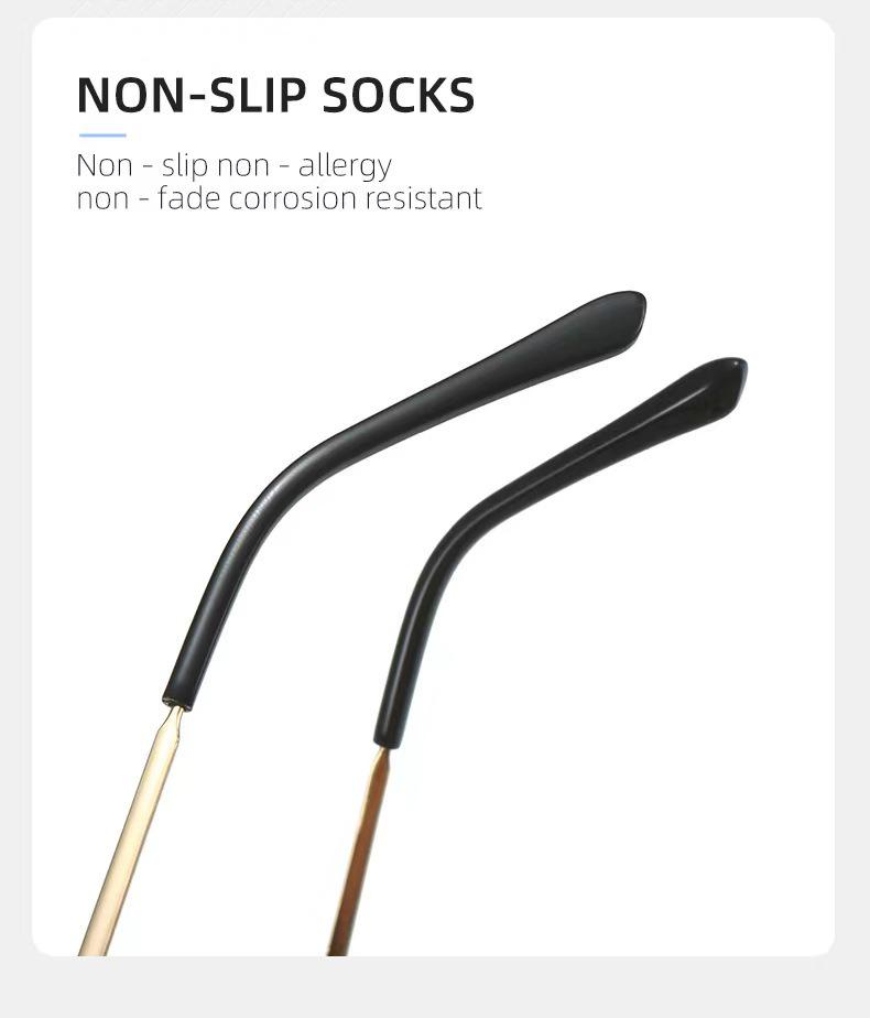 New Fashion Half-Moon Reading Glasses with Metal Spring Legs - Semi-Rimless, Convenient, Trendy Design for the Elderly