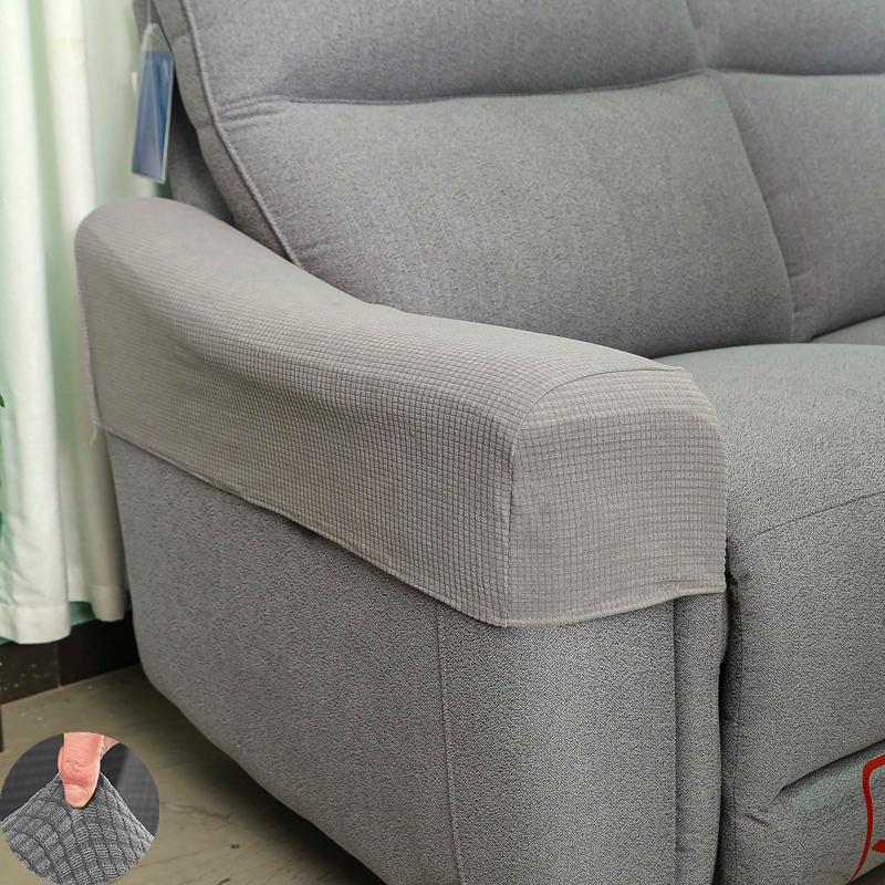 2 PCS Solid High Quality Removable Armrest Covers Furniture Stretchy Chair Sofa Couch Arm Protector Home & Living Furniture