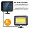 Solar-LED-Leuchten Außen Solarbetrieben Geteilte Wandleuchte 3 Modi Wasserdicht Bewegungssensorleuchten Gartenlicht Externe Solarlampe
