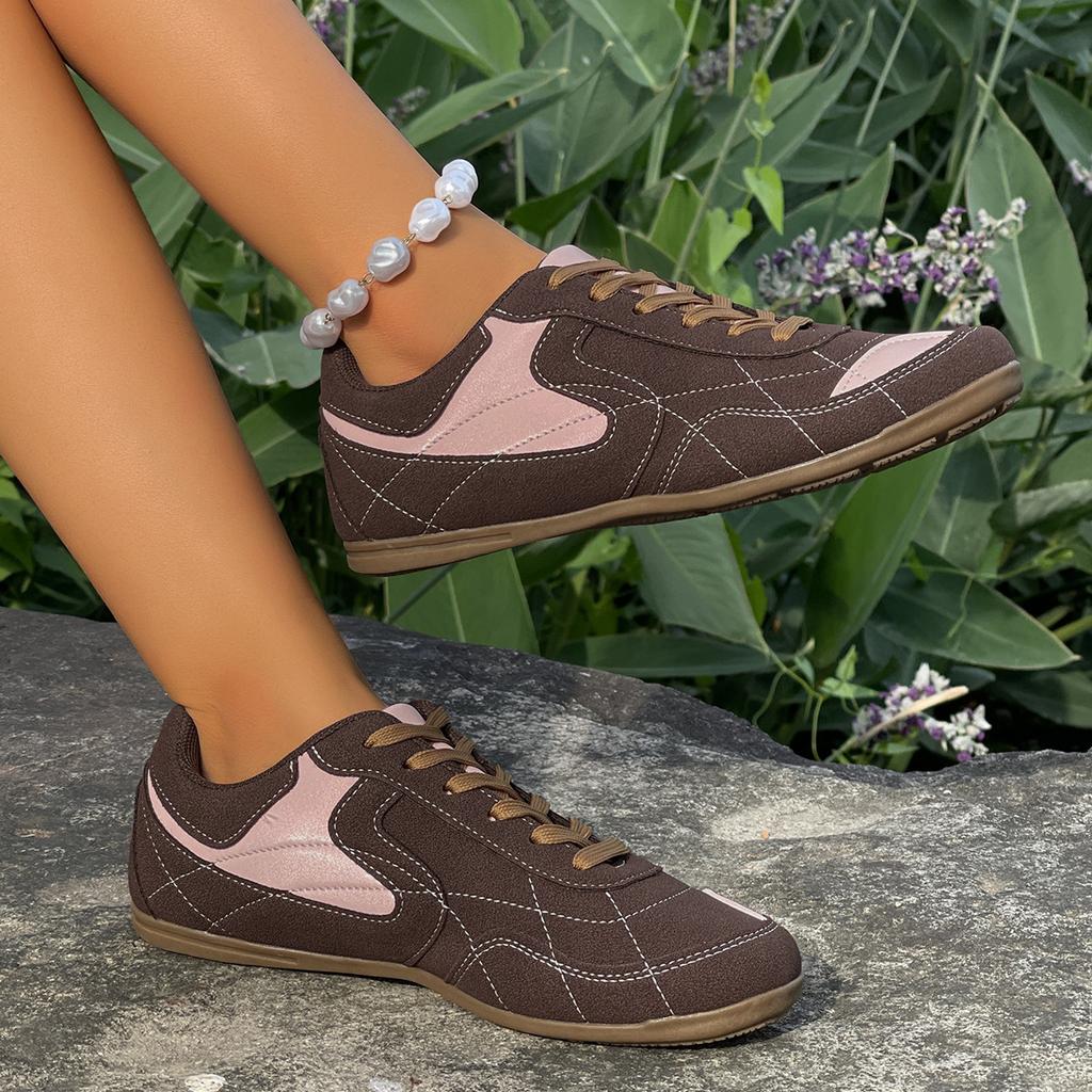 Large size Forrest Gump shoes 2025 new color matching retro German training shoes casual sports shoes flat women's shoes trendy