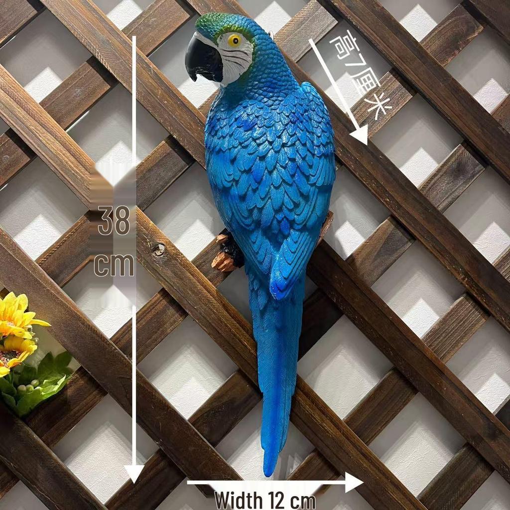 Creative Resin Macaw Cockatoo Small Bird Wall Hanging Ornament