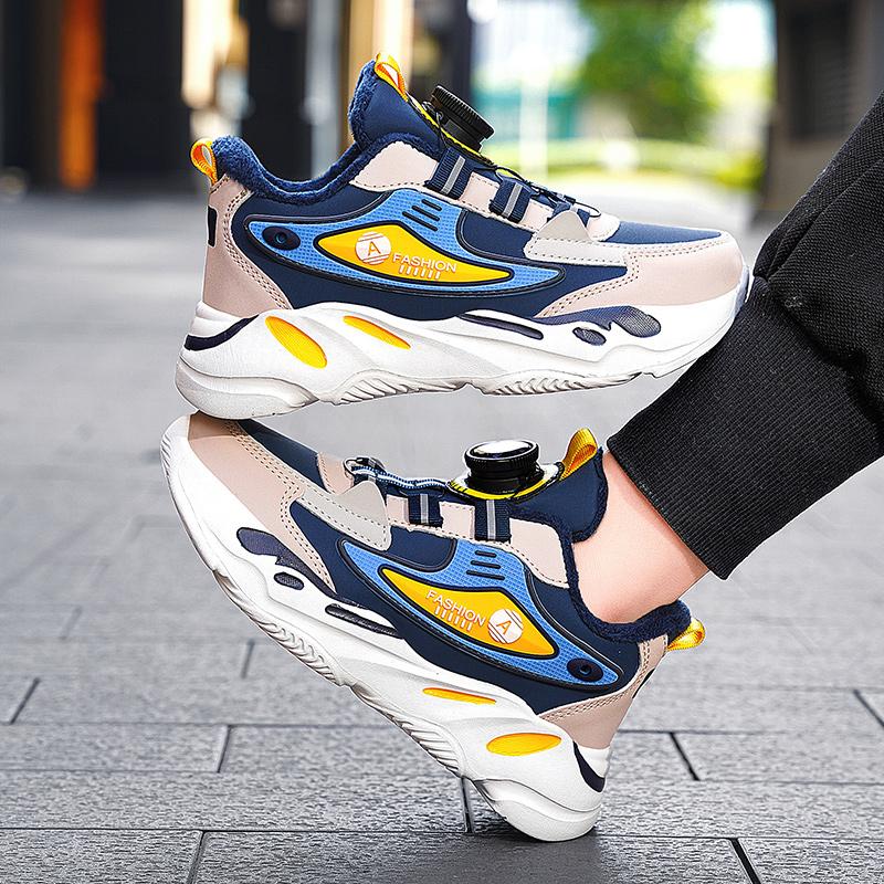 Осенне-зимние детские зимние ботинки короткие плюшевые теплые нескользящие износостойкие — фото 16