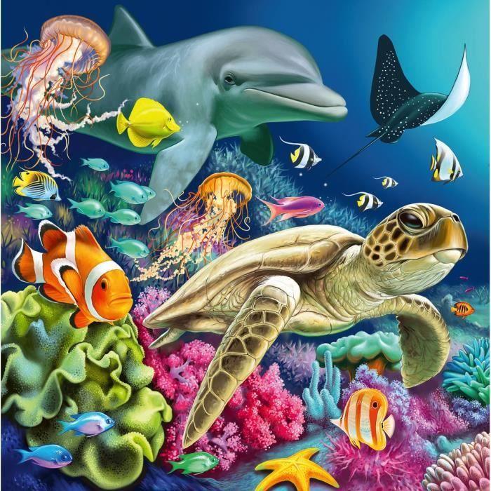 Puzzle - Ravensburger - Betoverende onderwaterwereld - 3 x 49 pièces - Pour enfants de 3 ans et plus