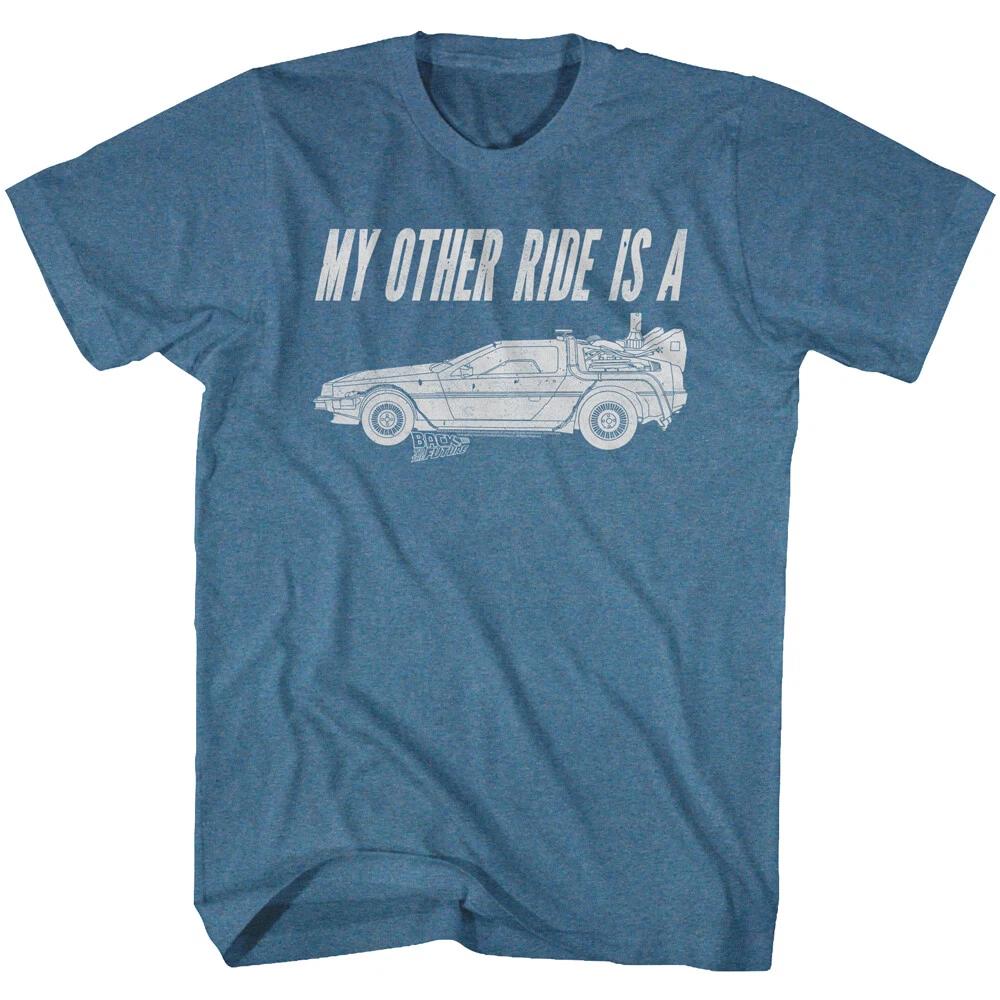 Back To The Future Movie My Other Ride Is A DeLorean Time Machine Men s T Shirt 3XL