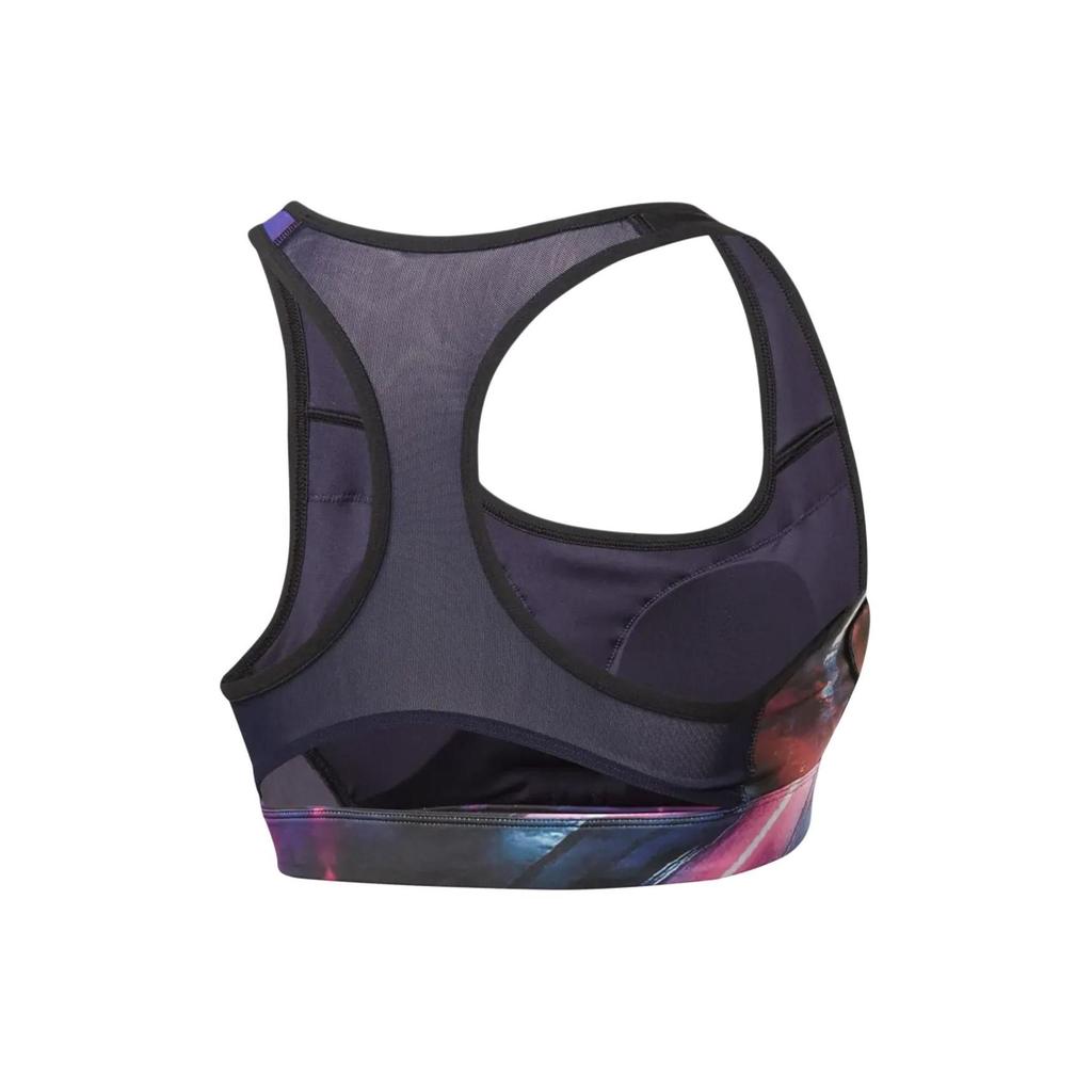 Reebok OSR Hero Racer Bra P Full Print Medium Support Sweat-Wicking Training Sports Bra Women Underwear Purple FJ4019