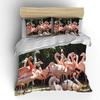 Flamingo cartoon cute bear kawaii Christmas gift king size double bed bedding set microfiber or polyester duvet cover set