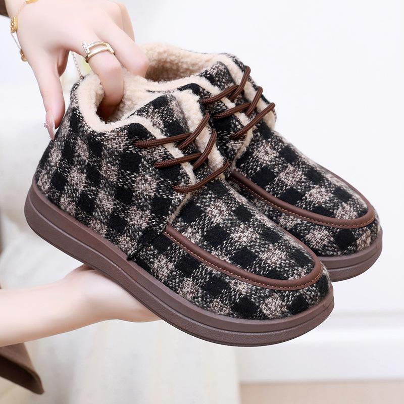 Cloth Shoes, Women's Cotton Shoes, Fashionable Fleece and Thickened Soft-soled Cotton Boots, Anti-slip