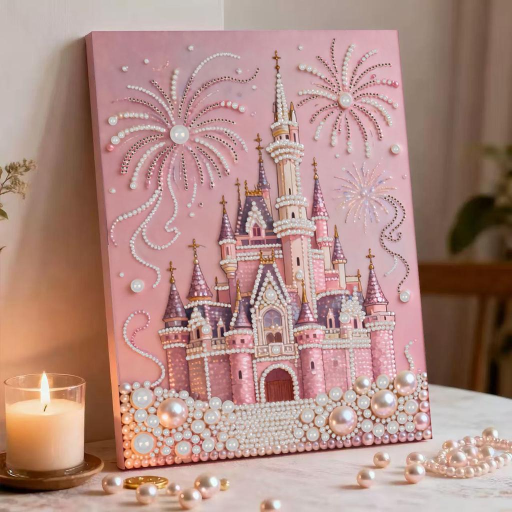 Decorative Painting Material Package, Handmade Diy National Style Ornament, Year Of The Horse Pearl Painting With Photo Frame, Living Room Entrance