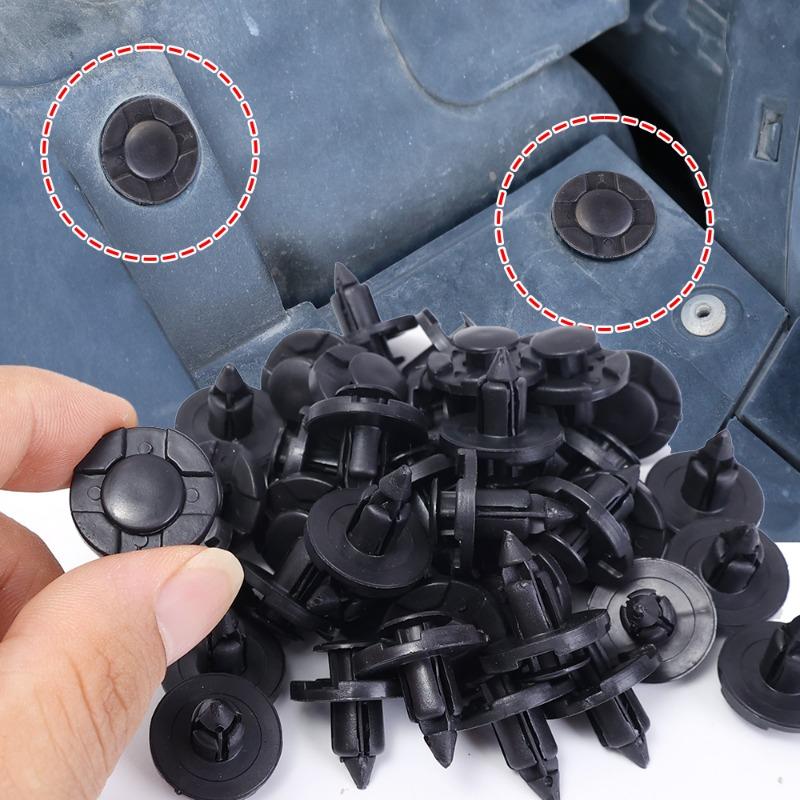 8mm Auto Fasteners Rivets Clips for Nissan Automotive Fastener Clips Body Push Retainer Bumper Trim Retainer Fastener 100/10Pcs