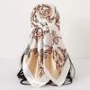 Printed Head Silk Scarf Elegant Square Hijab Neckerchief Satin Bandana  Female Use