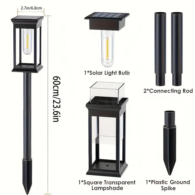 Solar Tungsten Lawn Lamp,LED Outdoor Ambient Lighting, Suitable for Courtyard, Garden, Villa, Driveway, and Festive Party Atmosphere Decoration