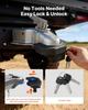 Trailer Hitch Lock Kit, Compatible with 58.7 mm Couplers, Heavy-Duty Anti-Theft Trailer Ball Lock with 3 Keys & Padlock, Prying-Resistant &