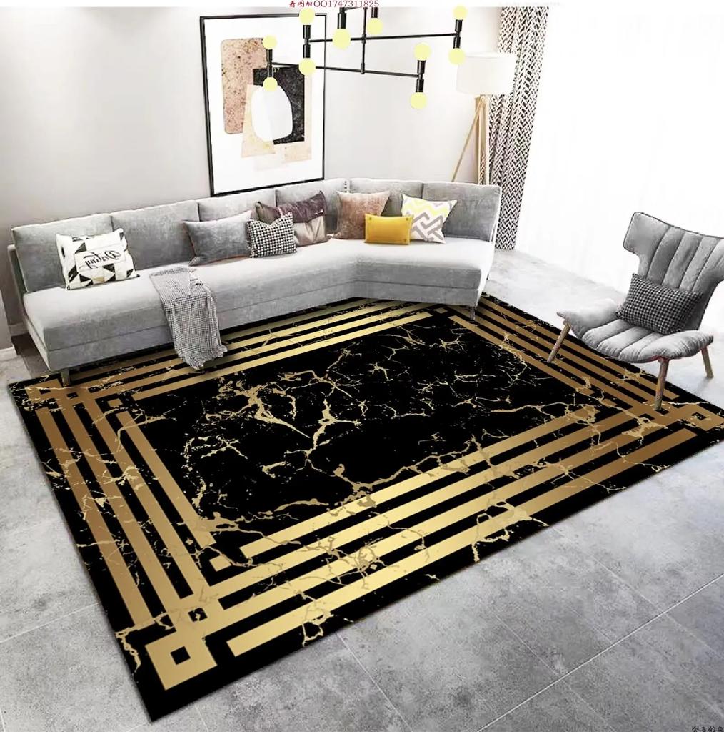 Moderner Teppich im nordischen Stil für Wohnzimmer, graue Schlafzimmerdekoration, großer Flächenteppich, kurze Loungematte aus Plüsch, waschbar, rutschfest