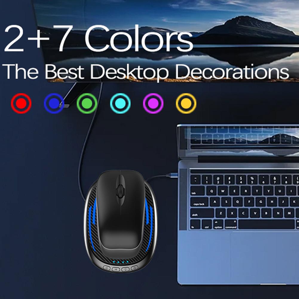 Mouse Mover Jiggler RGB Undetectable Mouse Mechanical Movement Pad with Timer Type-C Awakening Computer Lock Screen Prevention