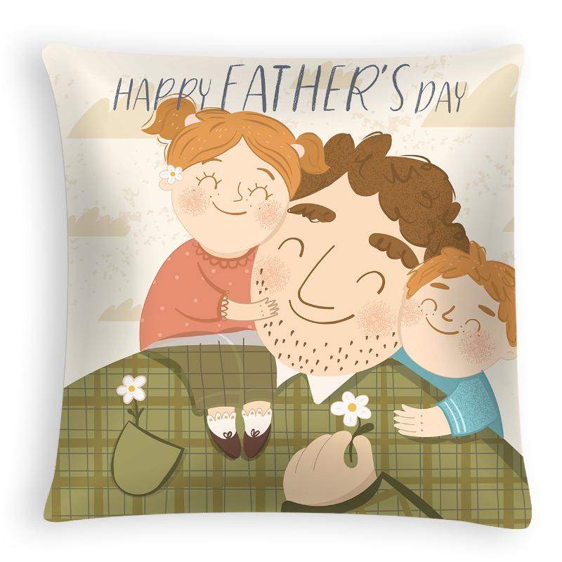 New Father's Day Pillowcases Are Stably Available for Holiday Home Sofa Cushions with Letter Prints