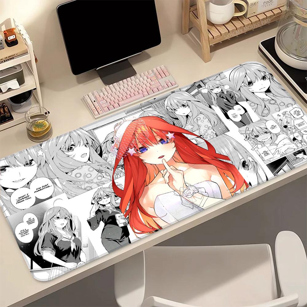 The Quintessential Quintuplets Anime Mouse Pad Gaming Desk Mat NonSlip Rubber Lock Edge Keyboard Pad Laptop Gamer Accessories