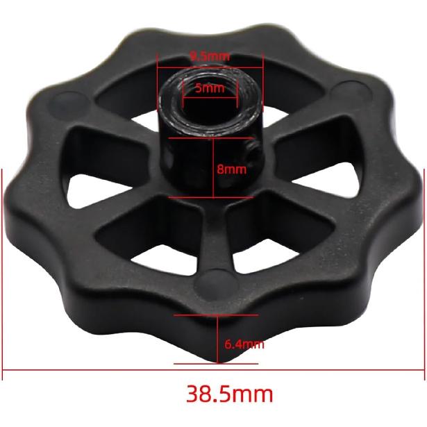 1pc 3D Printer Parts Extruder Knob Hand Screw Nut E Axis Nema 17 Stepper Motor Metal Handwheel Compatible with 3D Printer Ender 3 V2 CR-10