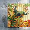 Peacocks Flower Shower Curtain Classical Oil Painting Scenery Peony Flower Birds Bathroom Curtain Bathroom Accessories Set Hooks